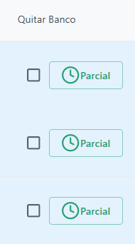 Tela de quitação de Banco de Horas